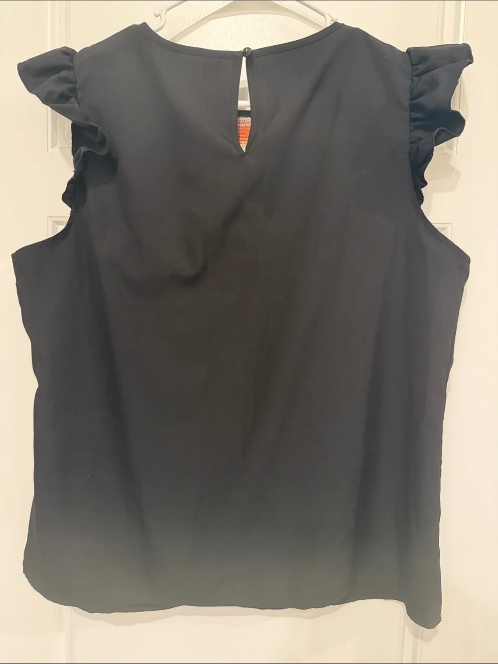 SHEIN Black Camisole with Orange and Cream Embroidered Yoke - Picture 4 of 5